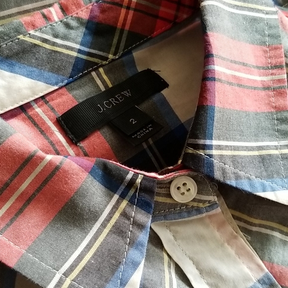 J. Crew Stewart Plaid Blouse - Picture 6 of 8